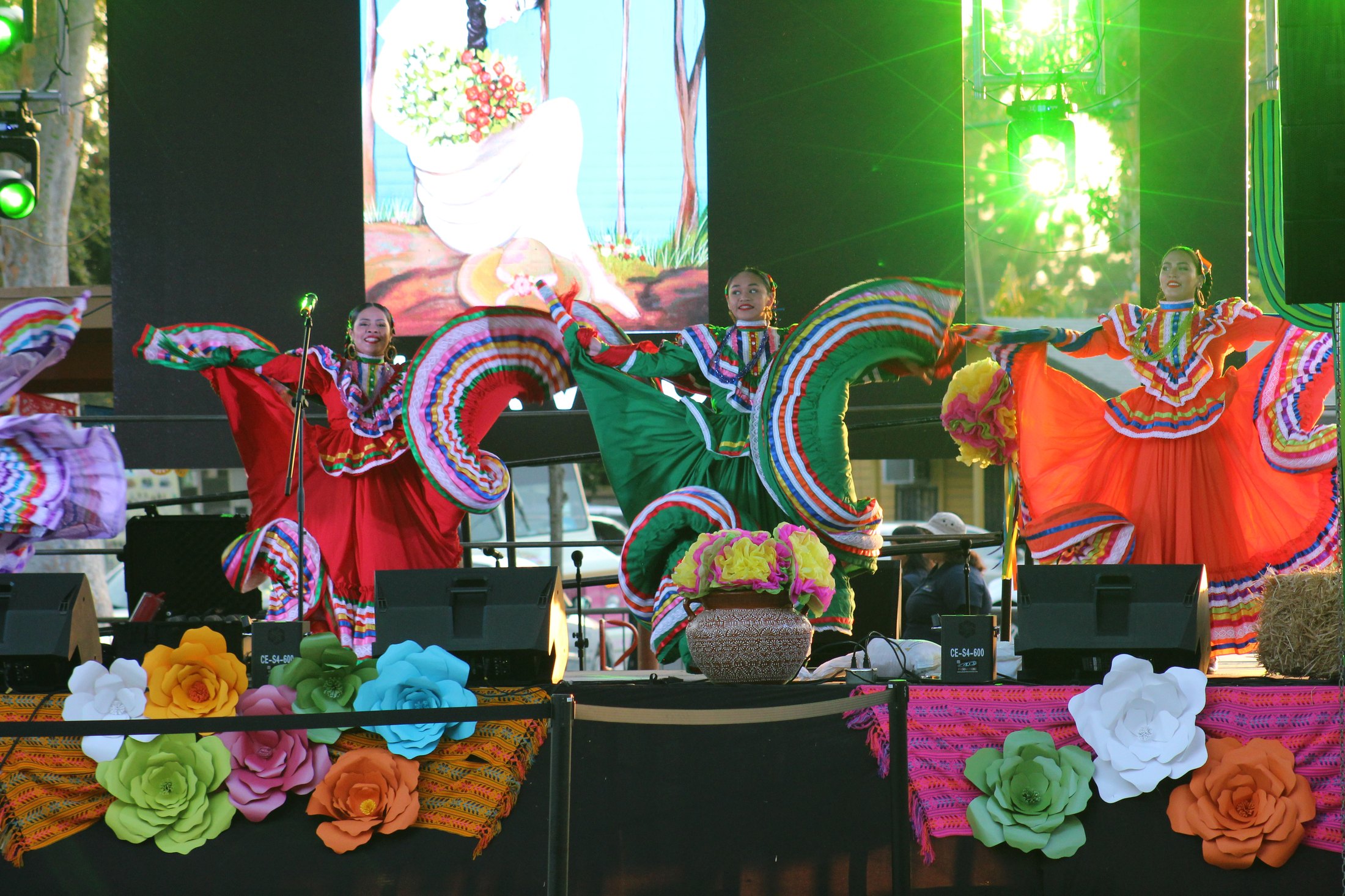 TAF stage performance decor